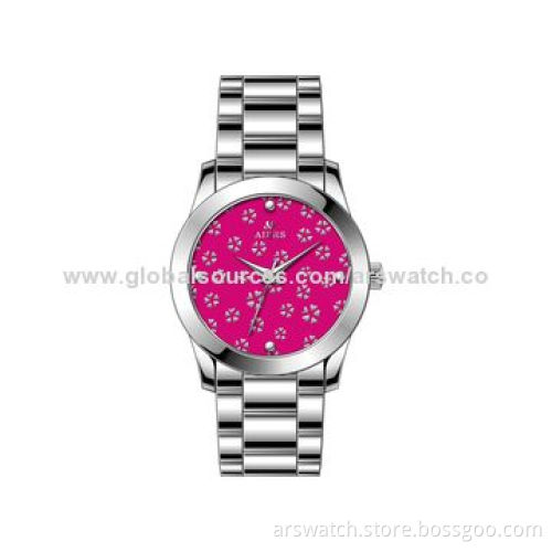 Stainless Steel Automatic Watch with Real Leather Strap, Sapphire Glass and Citizen Movement